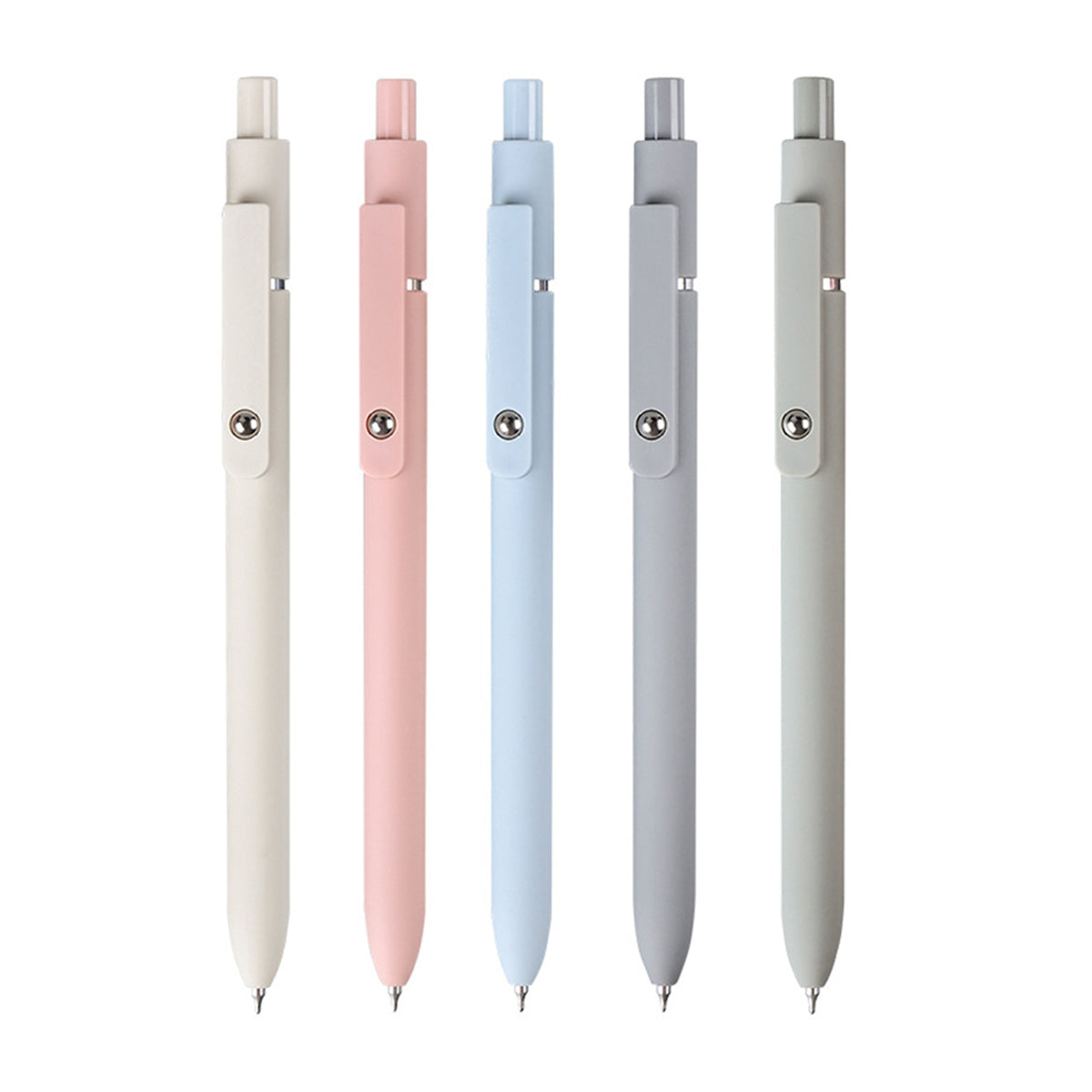 5 Pcs Press Gel Pens Smooth Writing Office School Use