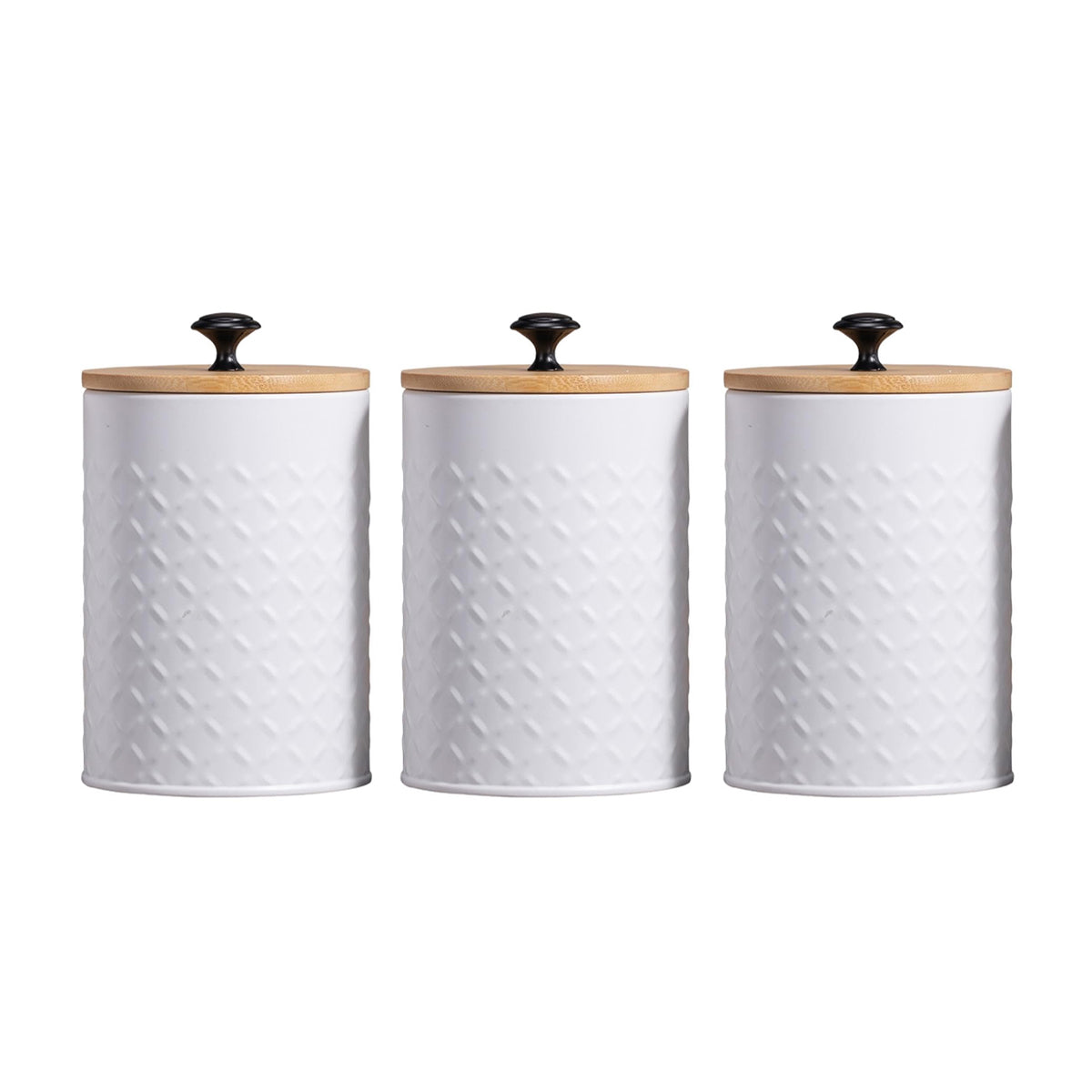 3pcs Airtight Canister Set with Bamboo Lids