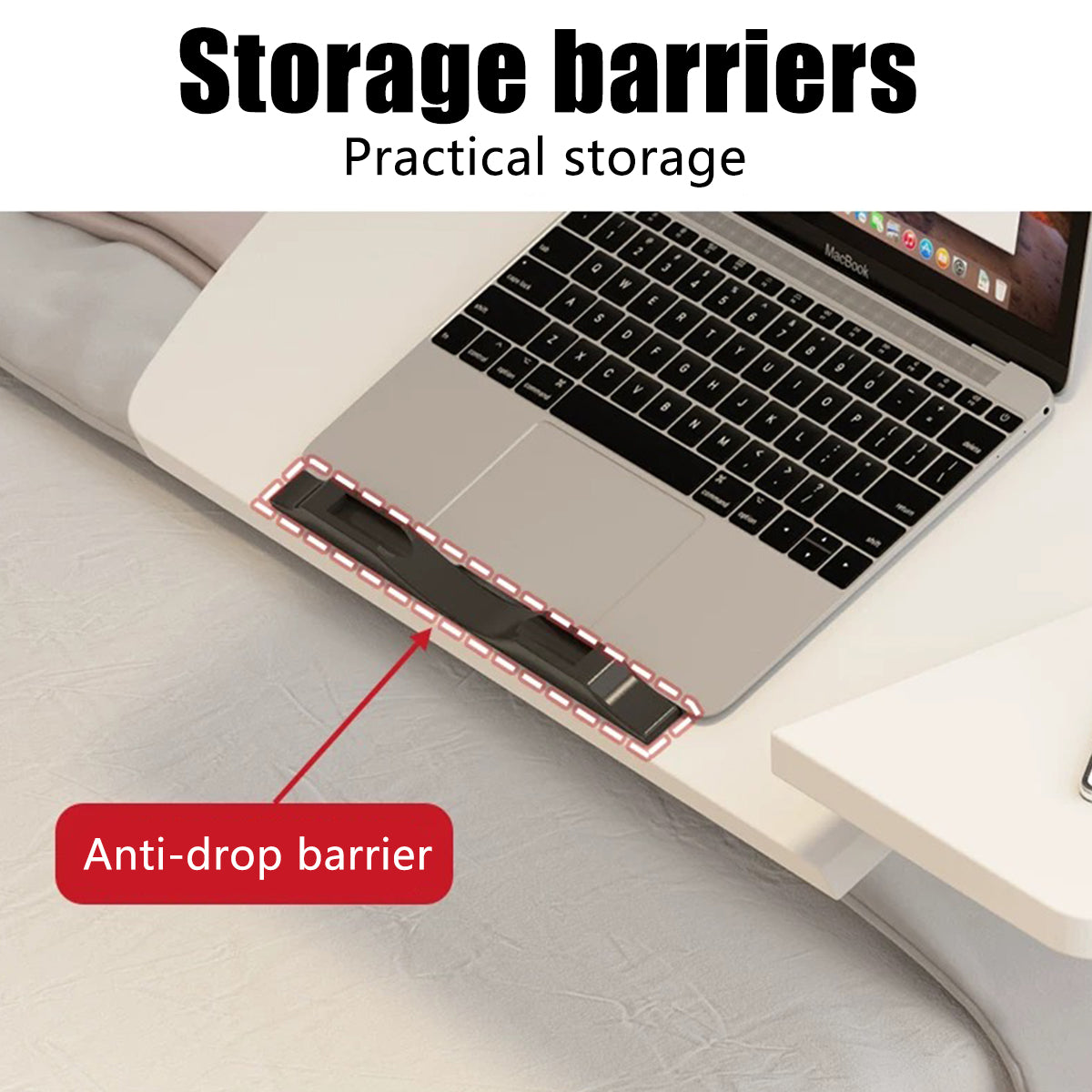 Adjustable Laptop Desk Bedside Folding Table with Tiltable Top