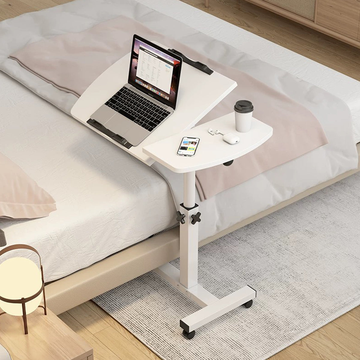 Adjustable Laptop Desk Bedside Folding Table with Tiltable Top