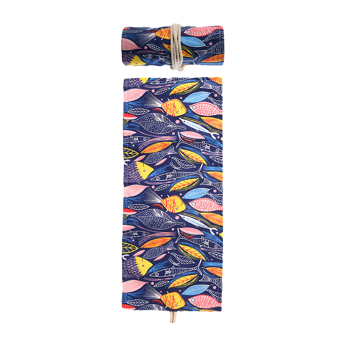 Canvas Roll Pencil Case 48/72 Holes with Drawstring Tie