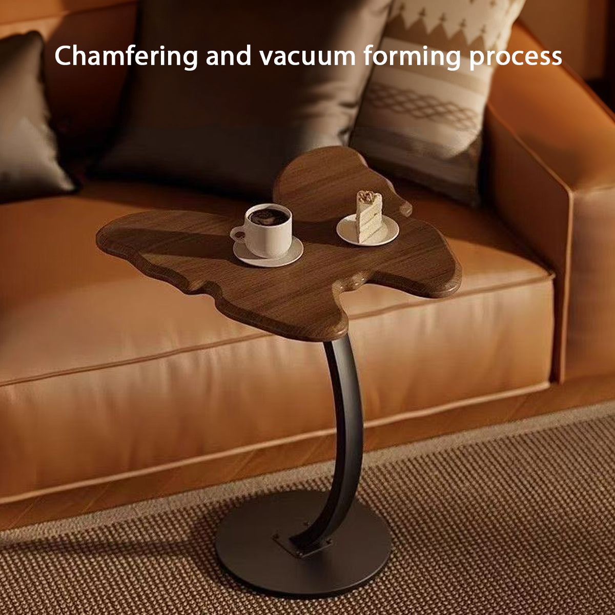 Butterfly Coffee Table with Wooden Top for Living and Break Room