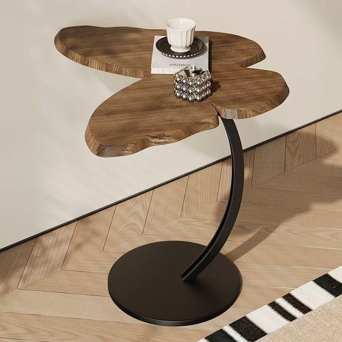 Butterfly Coffee Table with Wooden Top for Living and Break Room