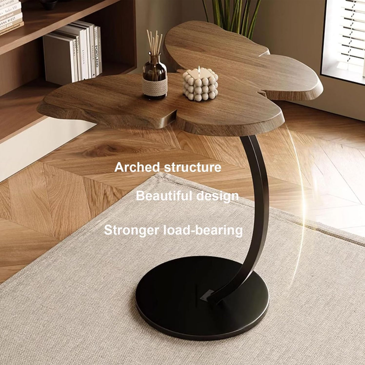 Butterfly Coffee Table with Wooden Top for Living and Break Room