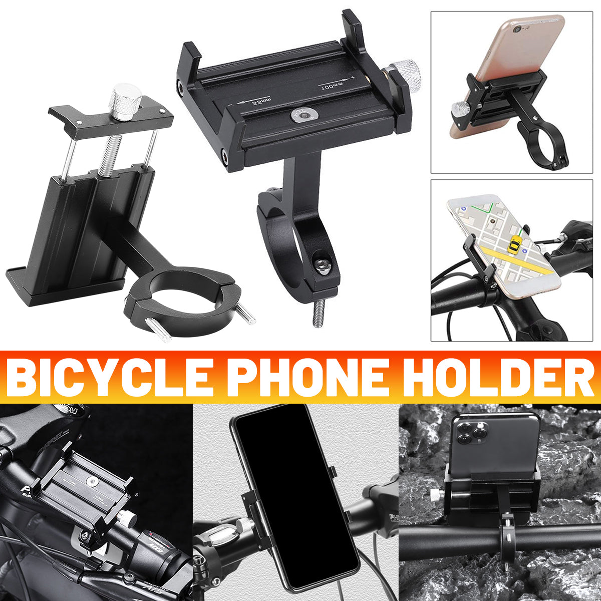 Aluminum Alloy Bicycle Phone Stand Mount Cycling