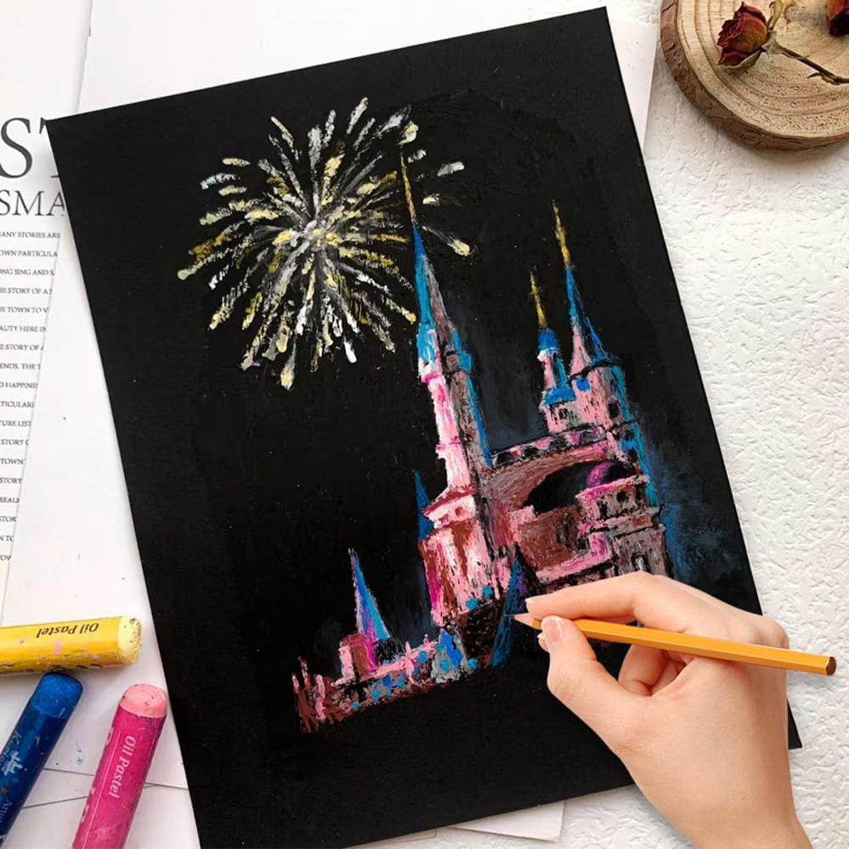 Black Cardstock Paper Thick Sheets for Craft Projects