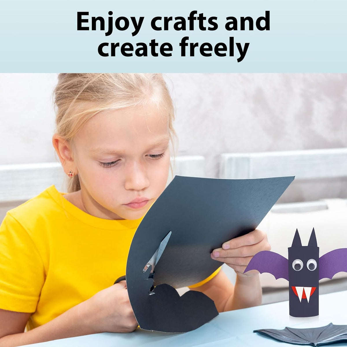 Black Cardstock Paper Thick Sheets for Craft Projects