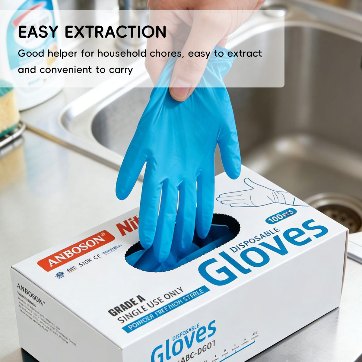100pcs Disposable Food Grade Gloves for Catering