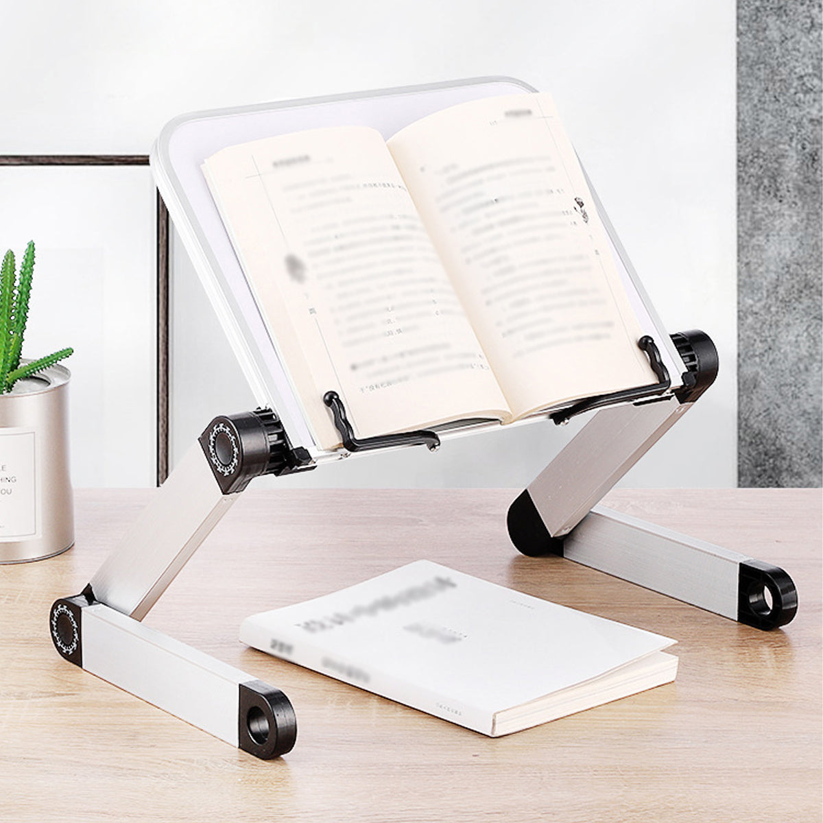 Adjustable Portable Reading Stand with Rotating Book Holder