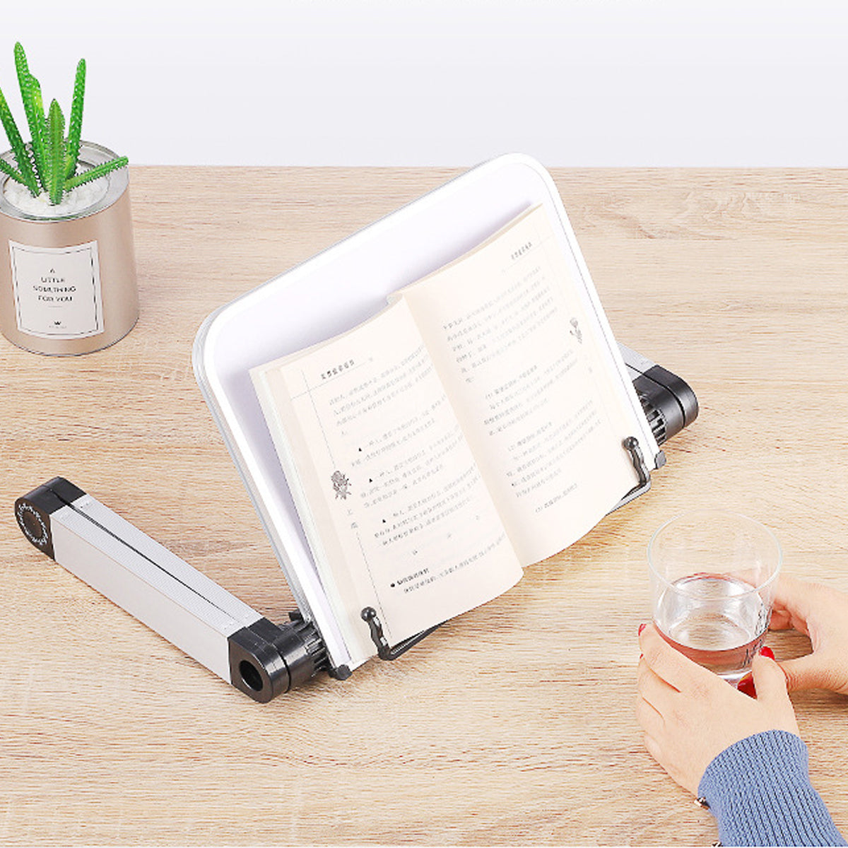Adjustable Portable Reading Stand with Rotating Book Holder