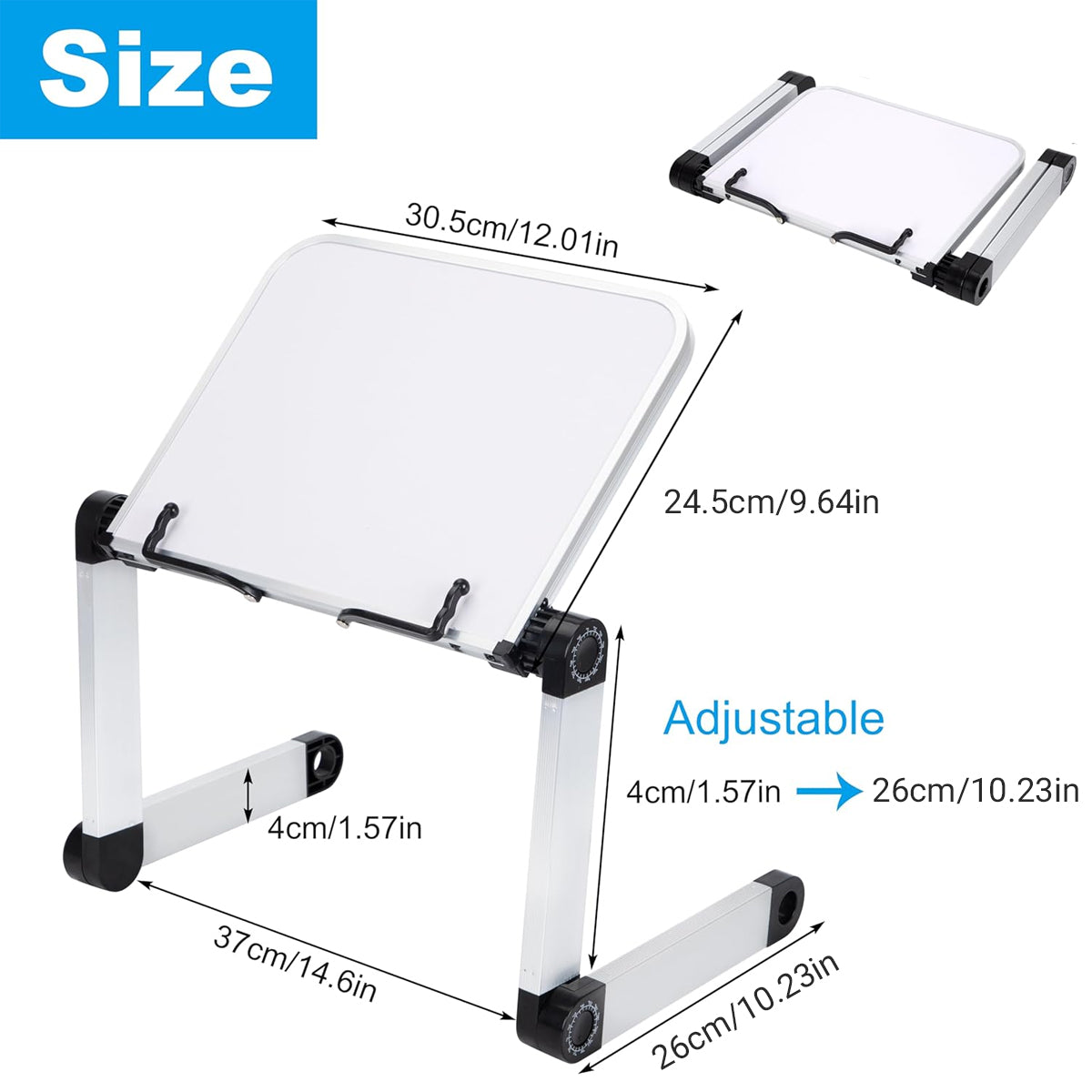 Adjustable Portable Reading Stand with Rotating Book Holder