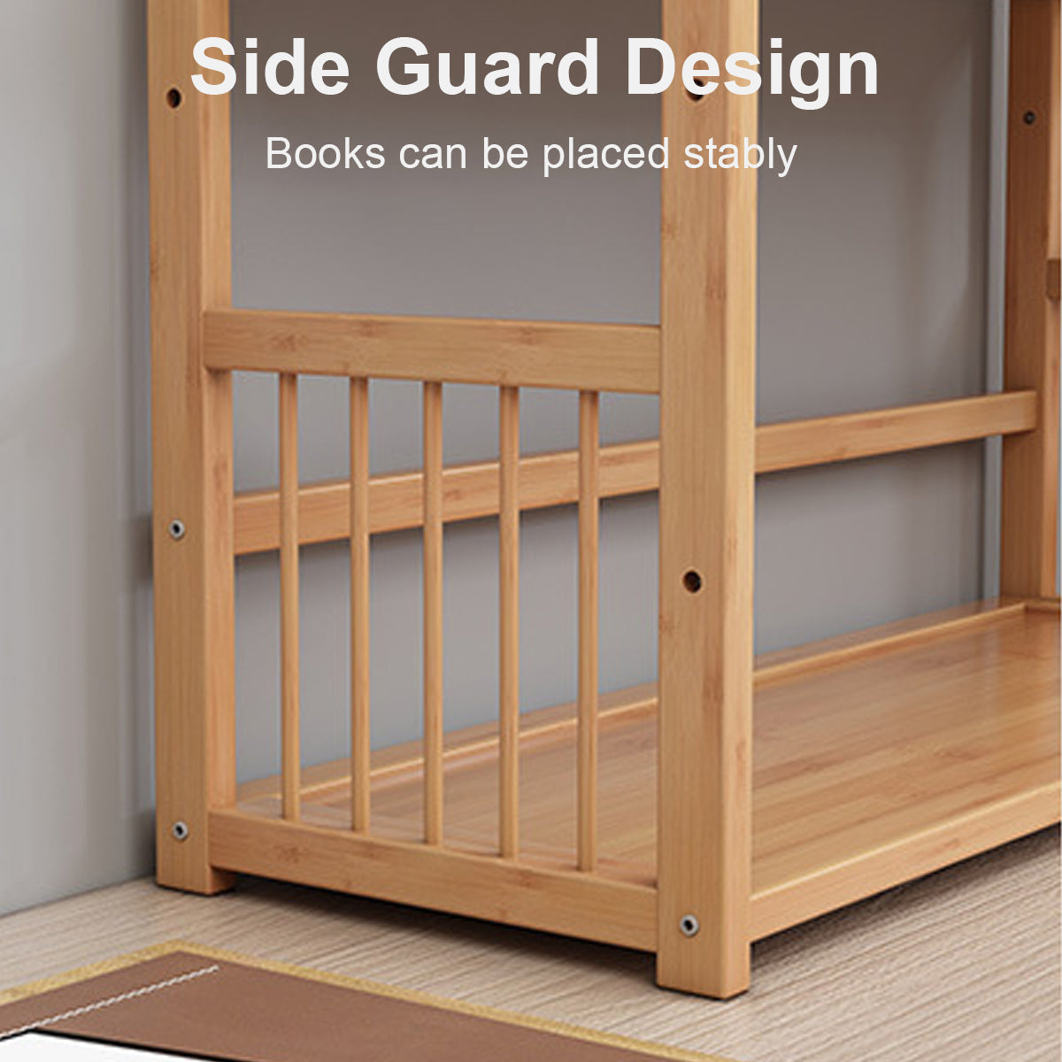 3-Tier Bamboo Bookshelf for Desktop Storage