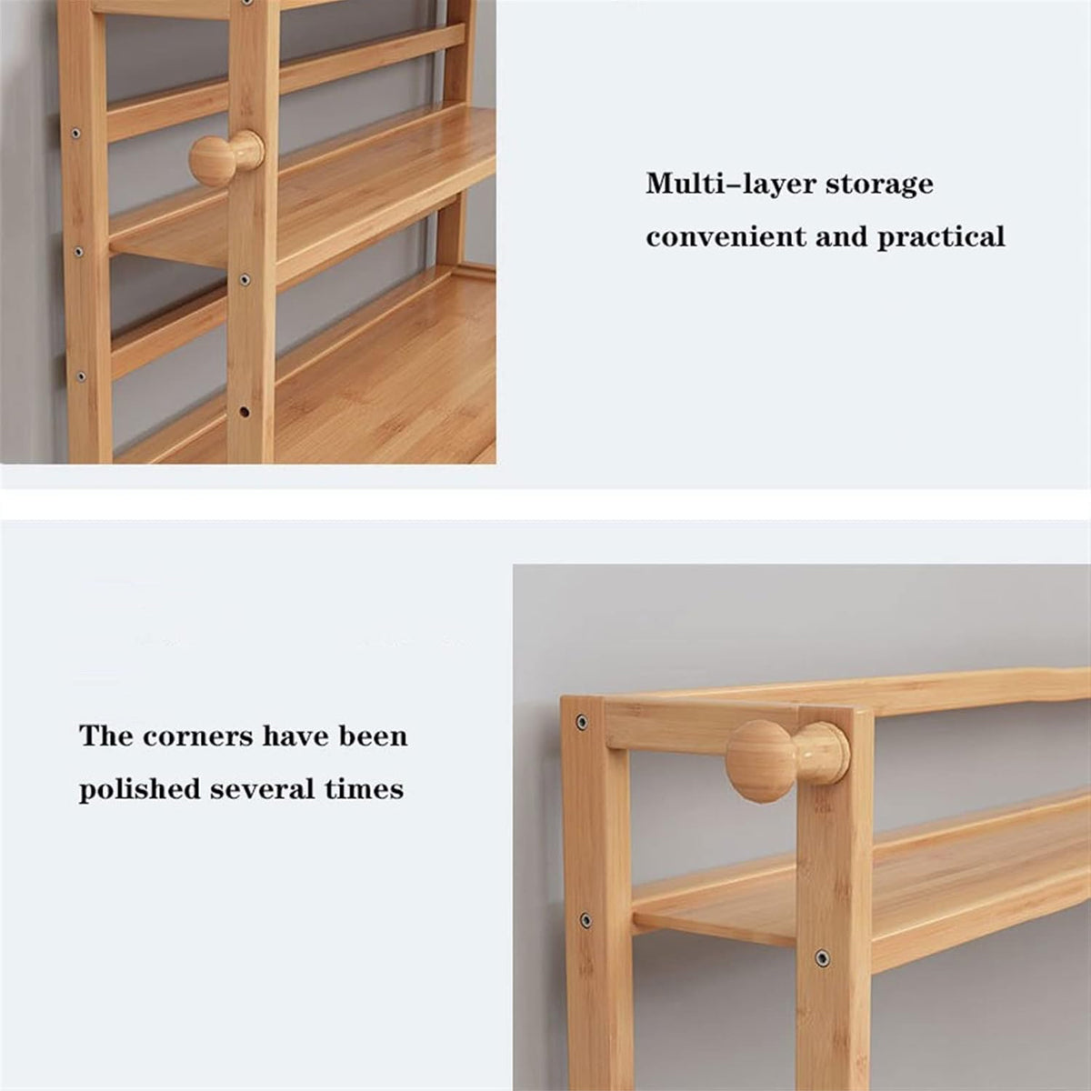 3-Tier Bamboo Bookshelf for Desktop Storage