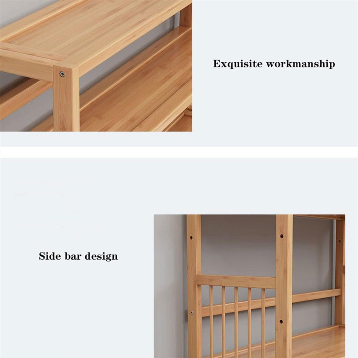 3-Tier Bamboo Bookshelf for Desktop Storage