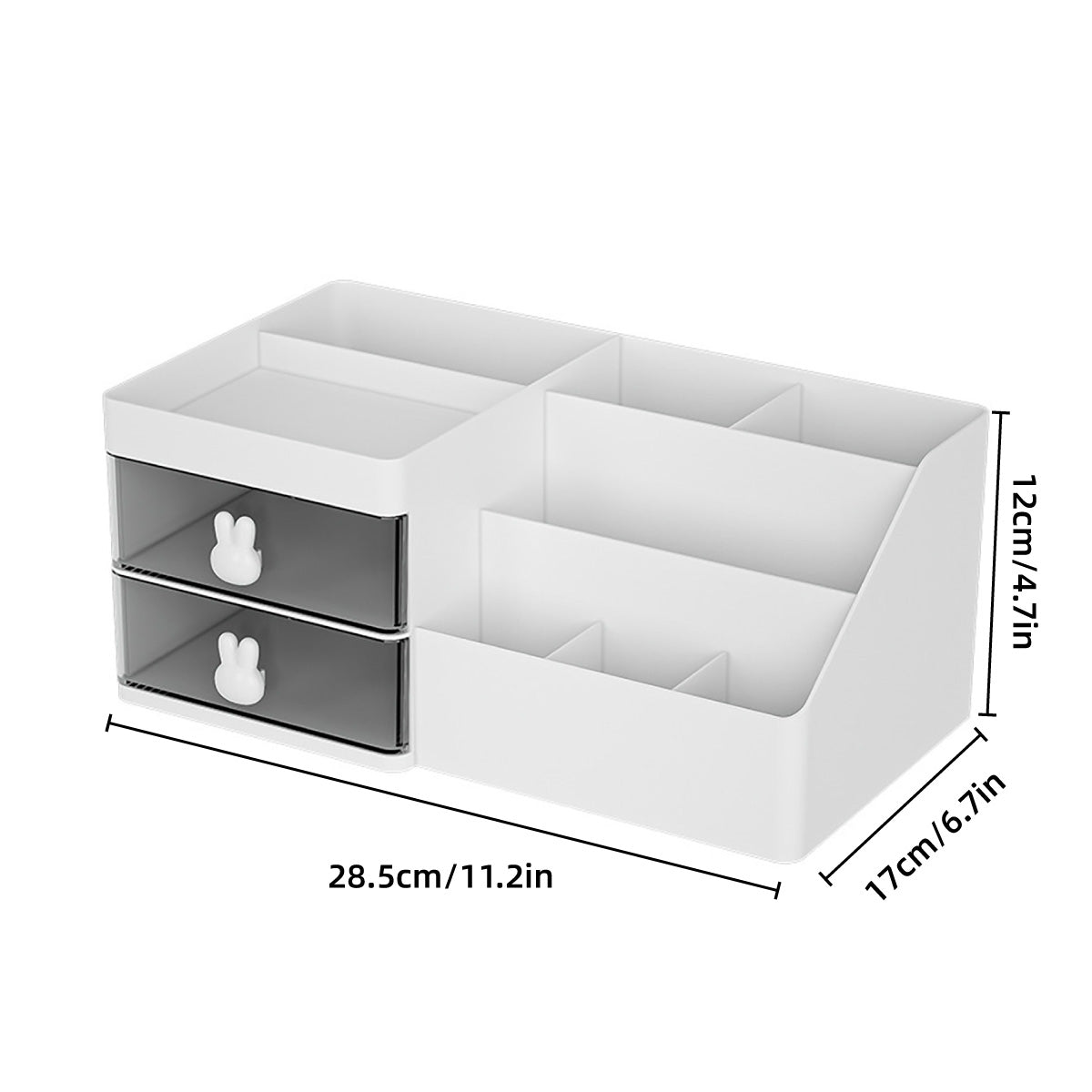 Cartoon Drawer Storage Box Transparent Drawers Rabbit Handle