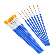 50/100 Pcs Plastic Flat Tip Hook Line Brushes for Kids DIY Ceramics & Watercolor Painting