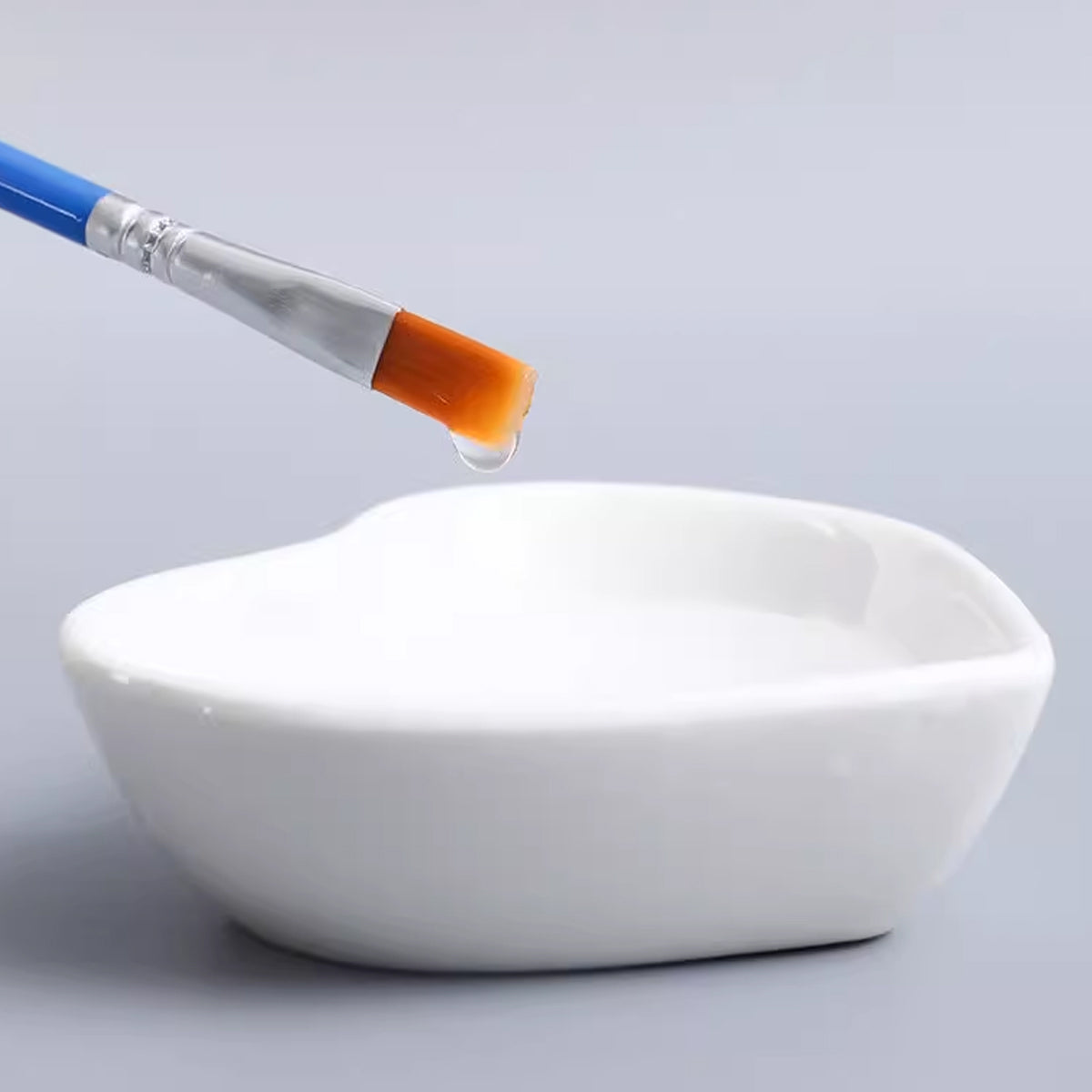 50/100 Pcs Plastic Flat Tip Hook Line Brushes for Kids DIY Ceramics & Watercolor Painting