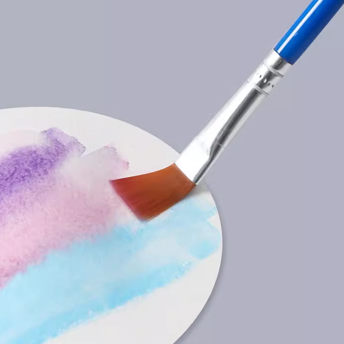 50/100 Pcs Plastic Flat Tip Hook Line Brushes for Kids DIY Ceramics & Watercolor Painting