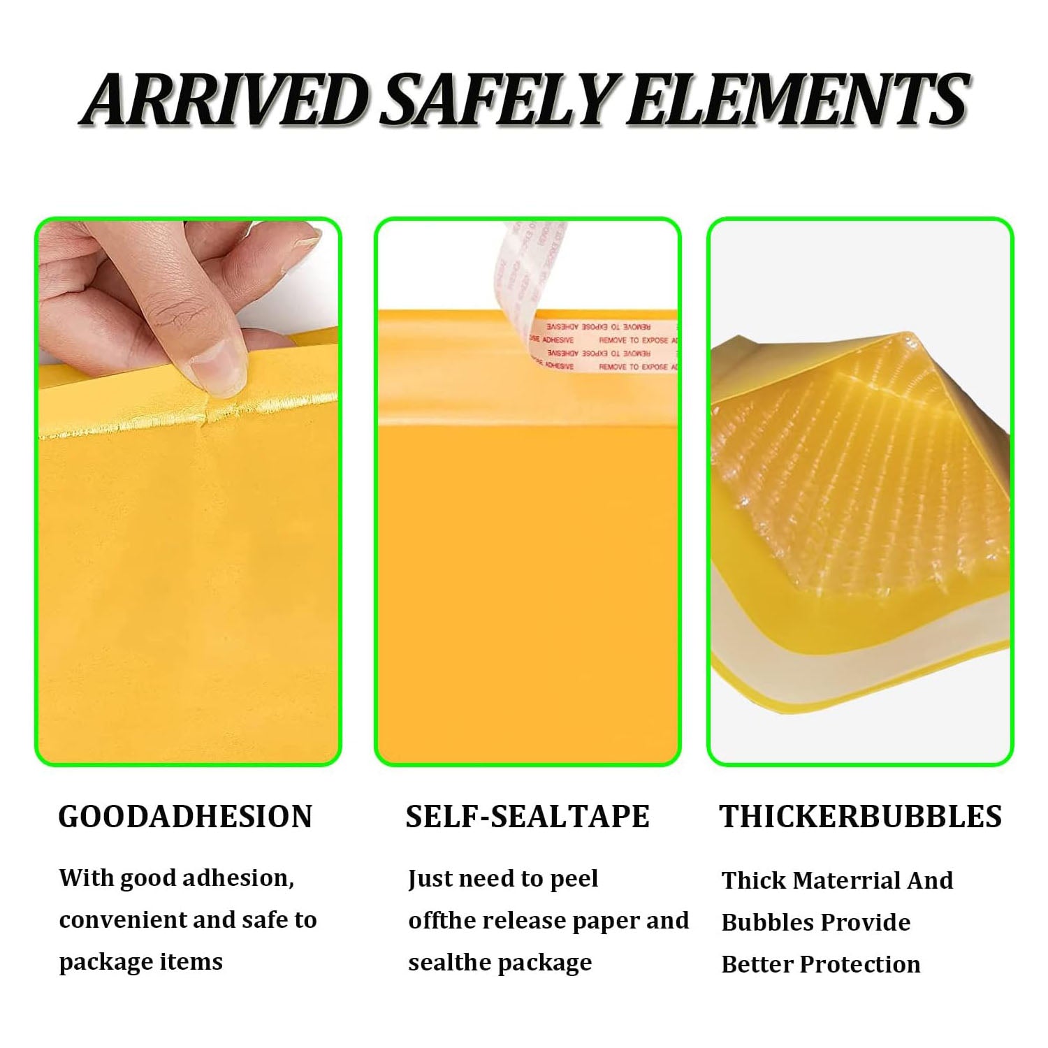 25 Pcs Bubble Mailer Envelopes Kraft Padded Yellow Bags