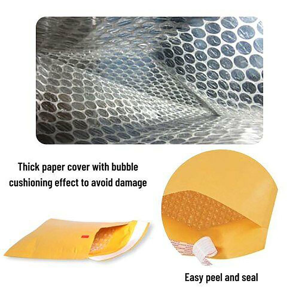 25 Pcs Bubble Mailer Envelopes Kraft Padded Yellow Bags