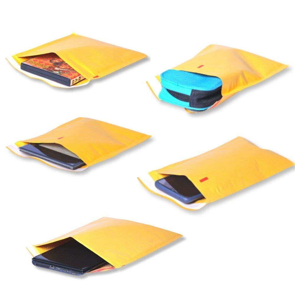 25 Pcs Bubble Mailer Envelopes Kraft Padded Yellow Bags