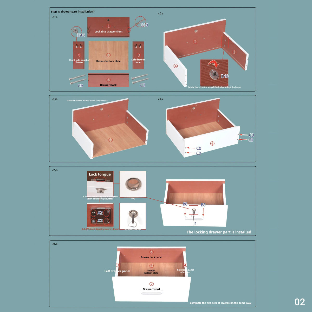 Large Lockable Wooden Office Filing Cabinet