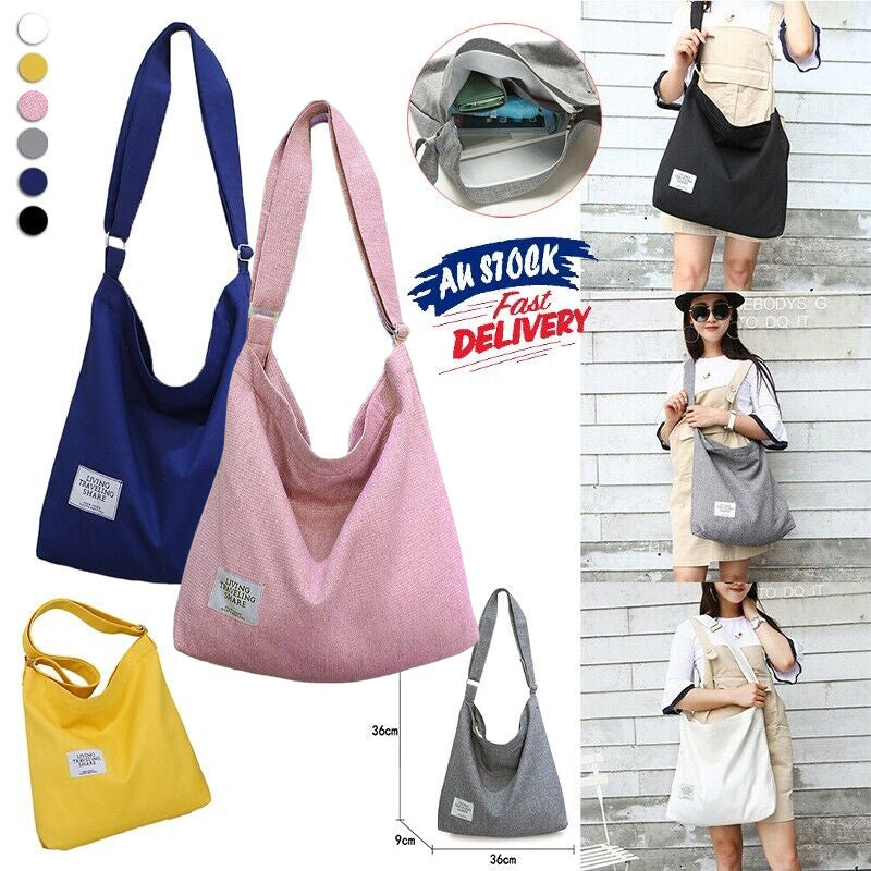 Large Canvas Shoulder Handbag Women Travel Tote Bag