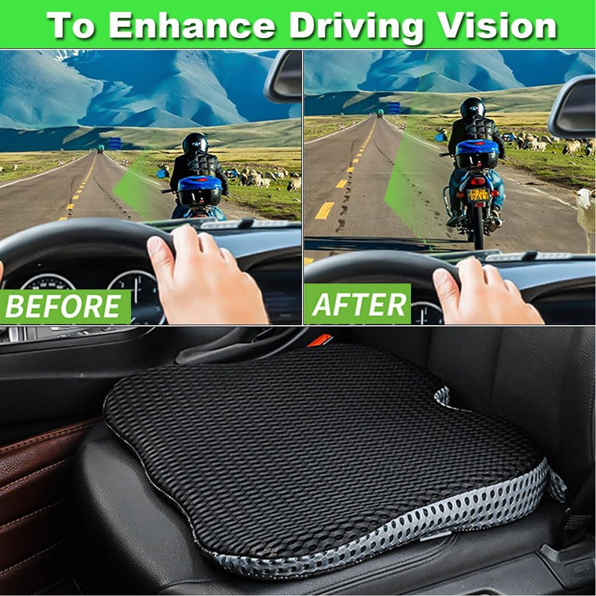 Memory Foam Seat Cushion with U-Shape Cut-Out