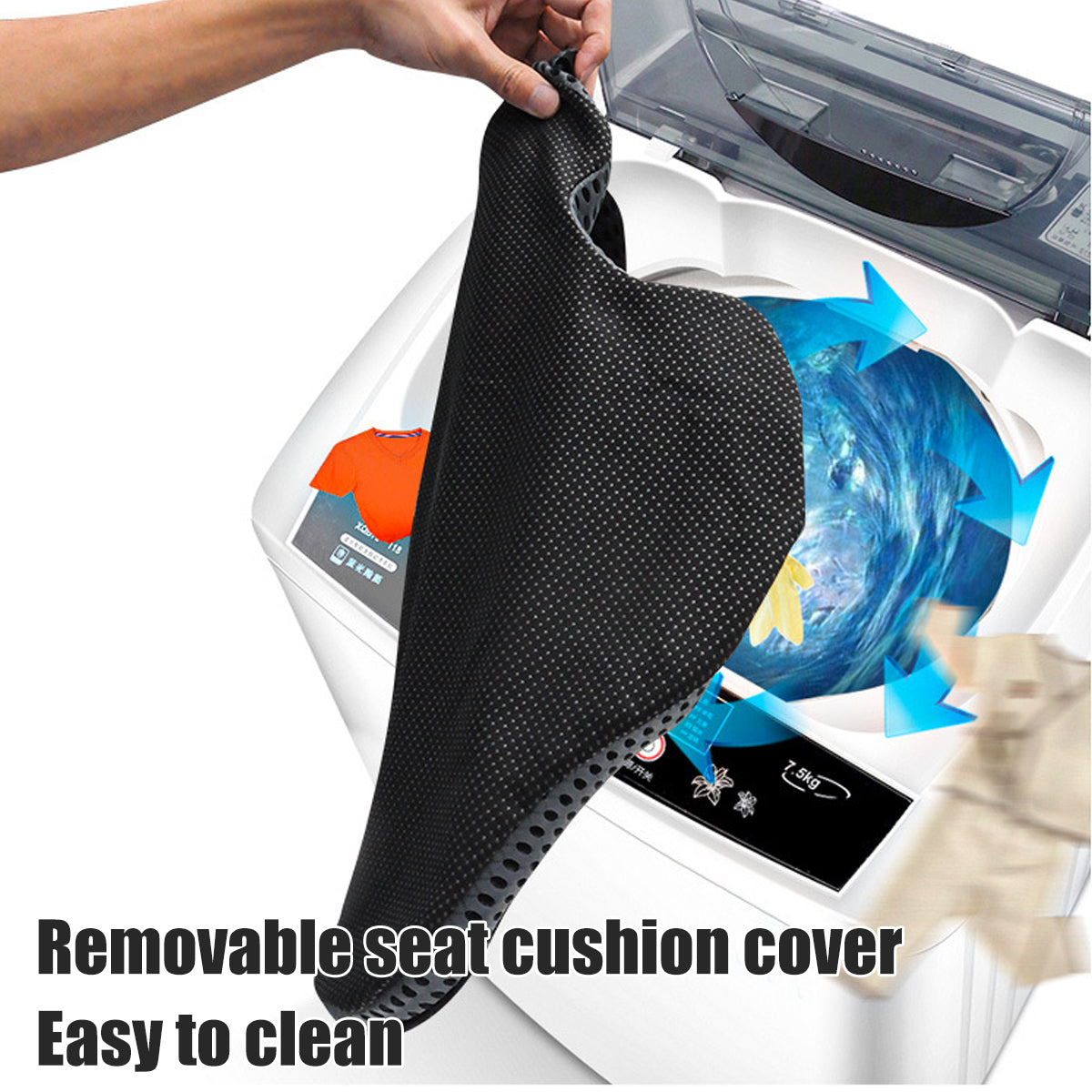 Memory Foam Seat Cushion with U-Shape Cut-Out