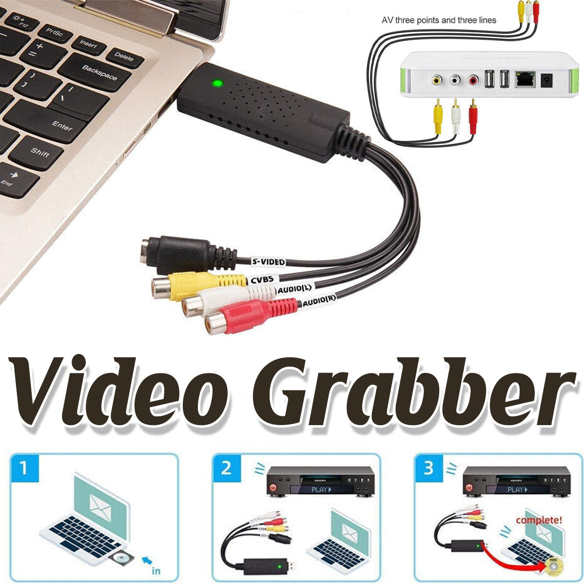 USB Video Grabber Capture Card VHS to Digital