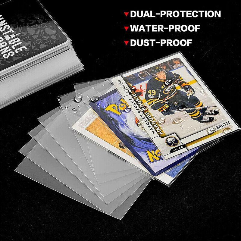 100pcs Ultra Clear Soft Trading Card Sleeves
