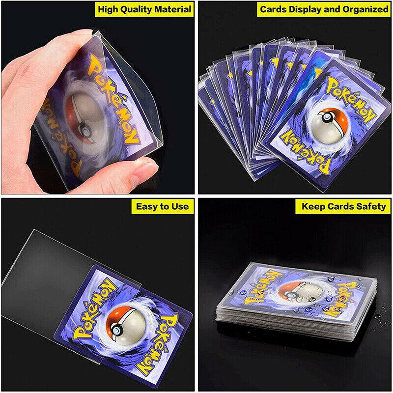 100pcs Ultra Clear Soft Trading Card Sleeves