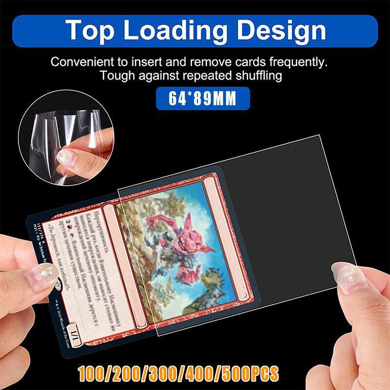 100pcs Ultra Clear Soft Trading Card Sleeves