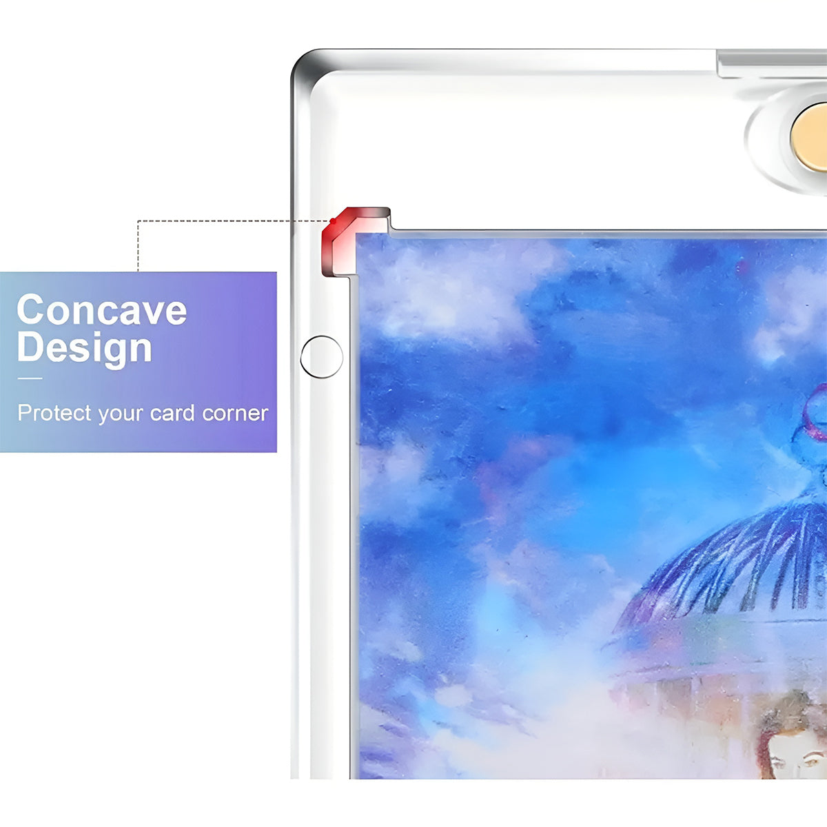 Magnetic Card Sleeve Protector Clear UV Acrylic Case for ID Bank Card Use