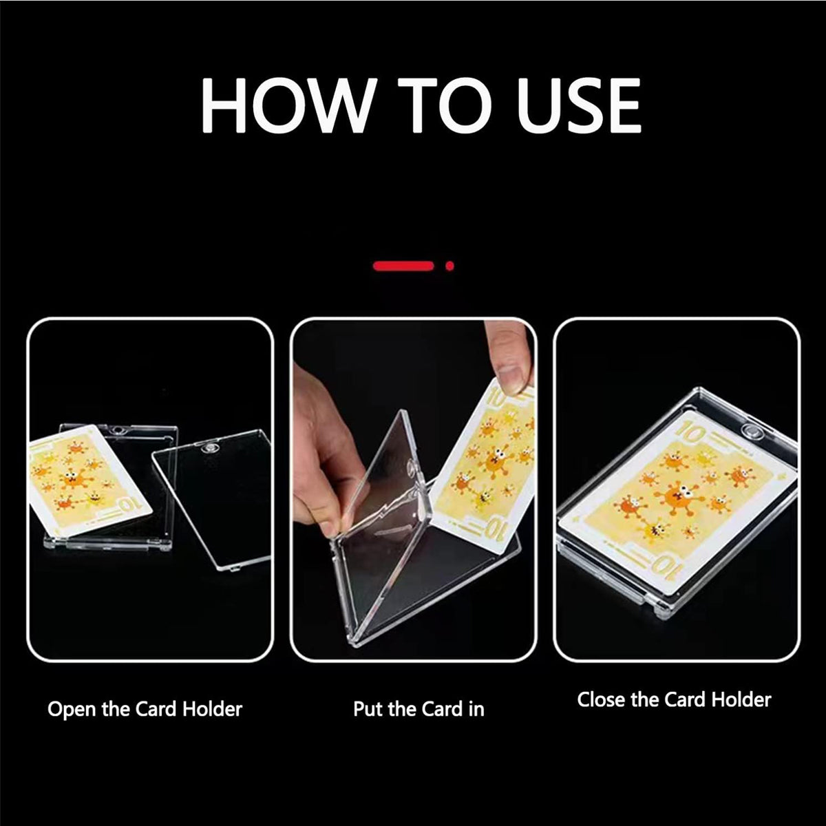 Magnetic Card Sleeve Protector Clear UV Acrylic Case for ID Bank Card Use