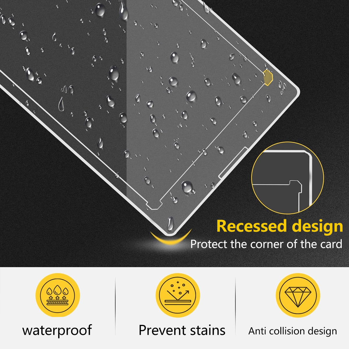 Magnetic Card Sleeve Protector Clear UV Acrylic Case for ID Bank Card Use