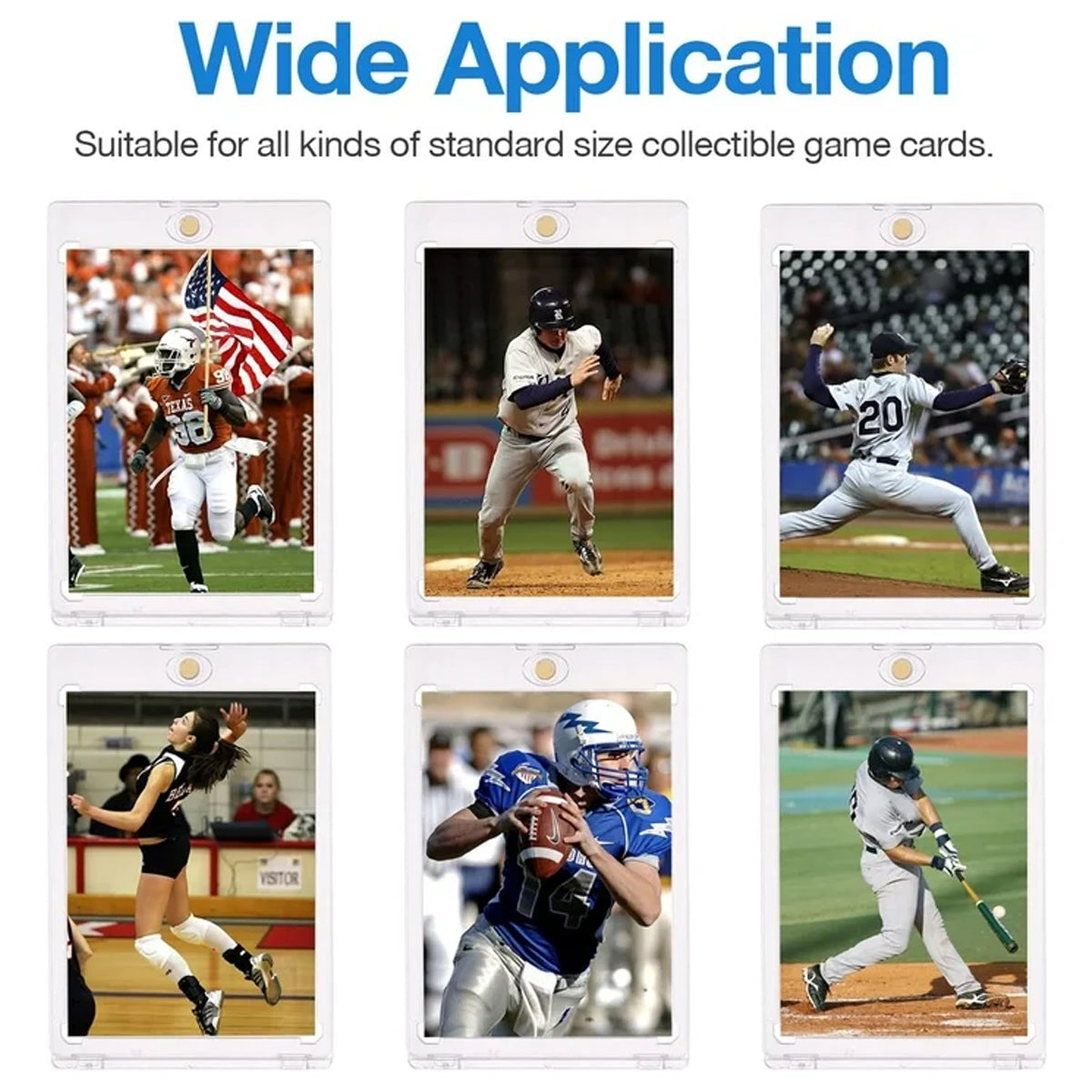 Magnetic Card Sleeve Protector Clear UV Acrylic Case for ID Bank Card Use