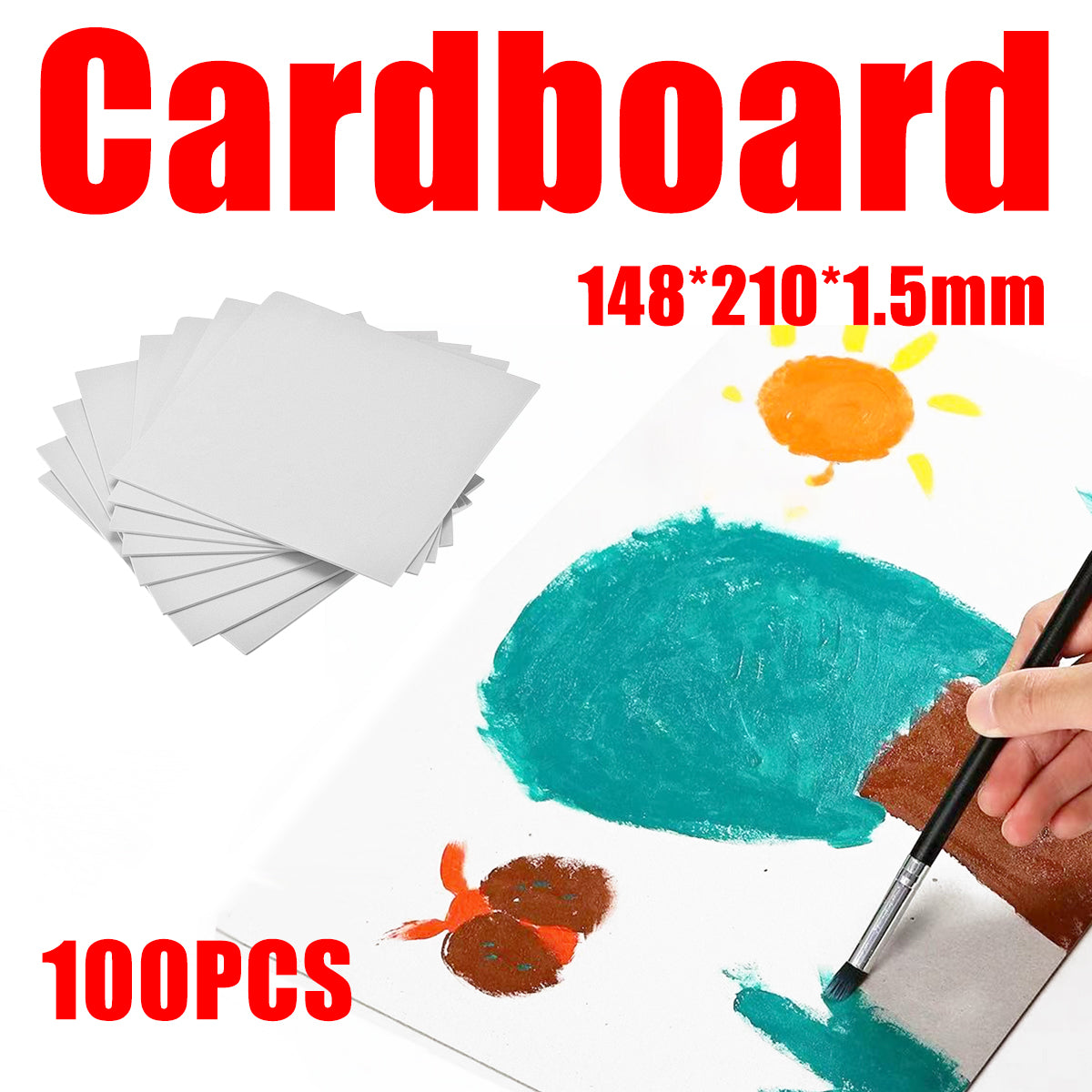 100pcs A5 Hard Cardboard Grey Board Printable Packaging