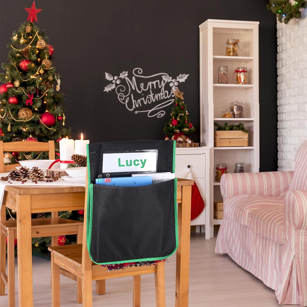 12 Pcs Classroom Chair Back Storage Bags Oxford