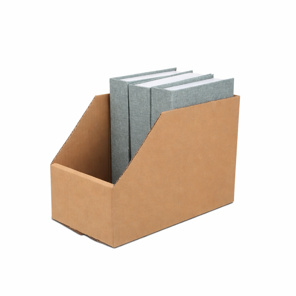 10 Pcs Slanted Cardboard Storage Boxes Shelf Sorting