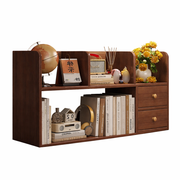 Solid Wood Desktop Shelf Two Tiers for Books Files
