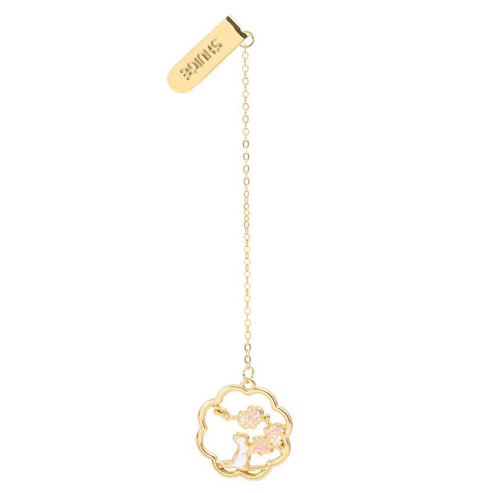 Metal Rabbit Bookmark with Tassel Pendant Retro Clip