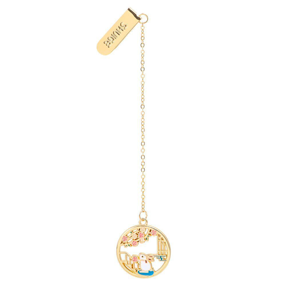 Metal Rabbit Bookmark with Tassel Pendant Retro Clip
