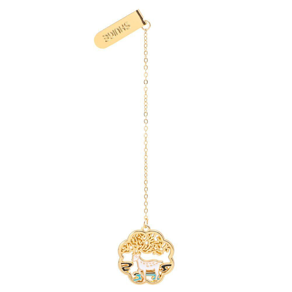 Metal Rabbit Bookmark with Tassel Pendant Retro Clip