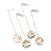 Metal Rabbit Bookmark with Tassel Pendant Retro Clip