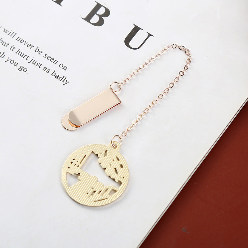 Metal Rabbit Bookmark with Tassel Pendant Retro Clip