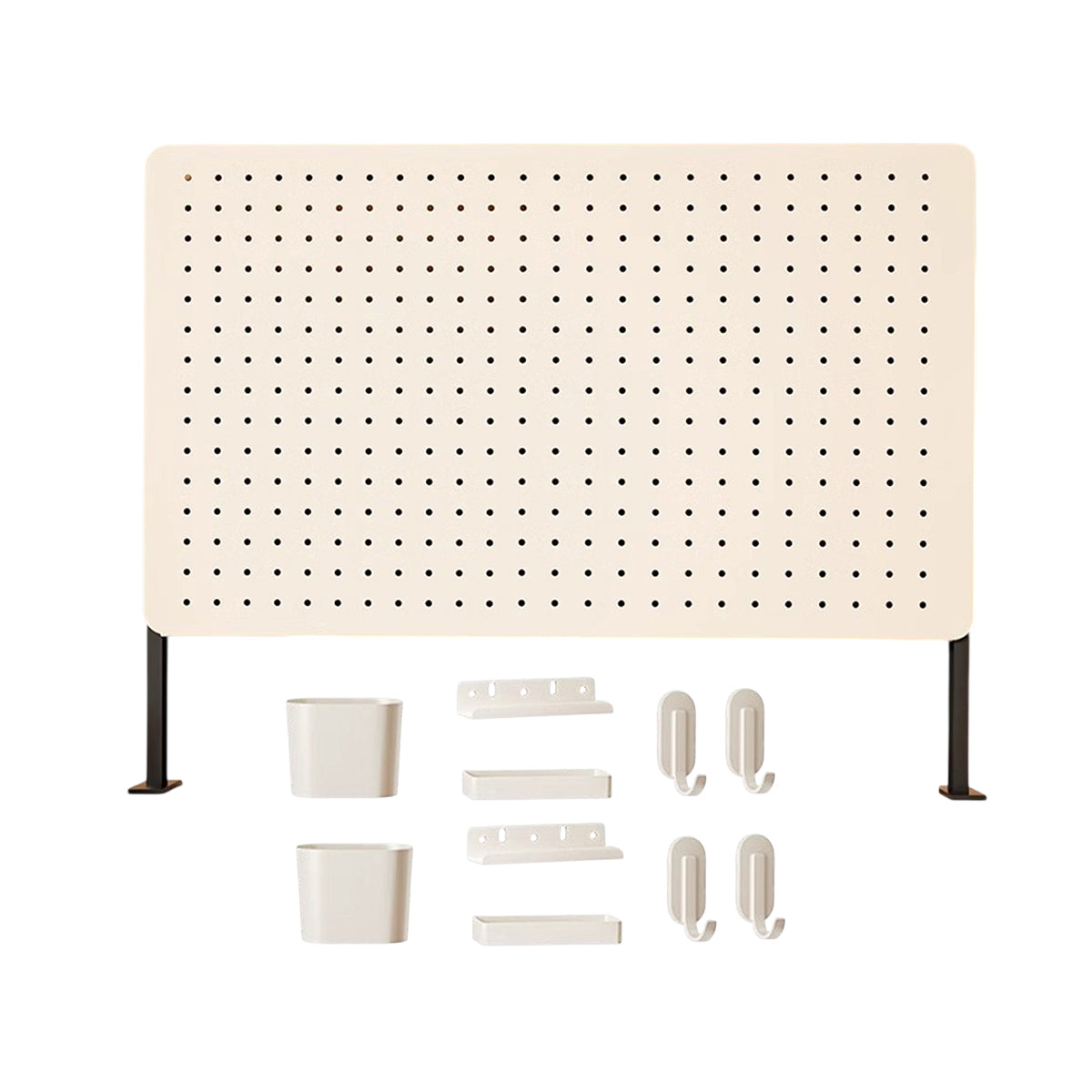 Desktop Pegboard Storage Shelf with Clip-On Mount