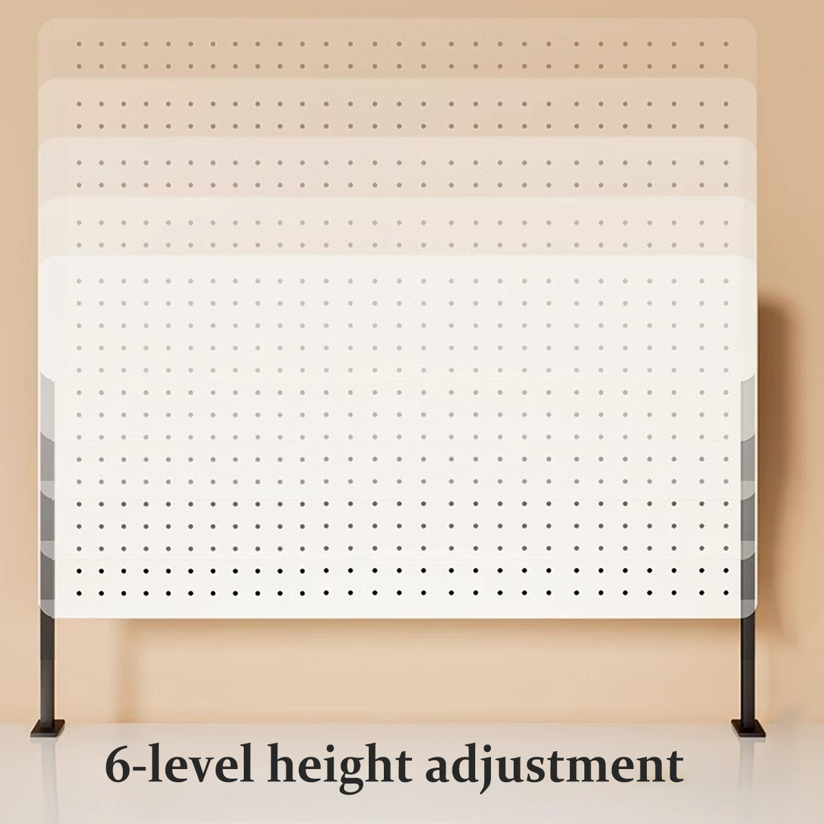 Desktop Pegboard Storage Shelf with Clip-On Mount