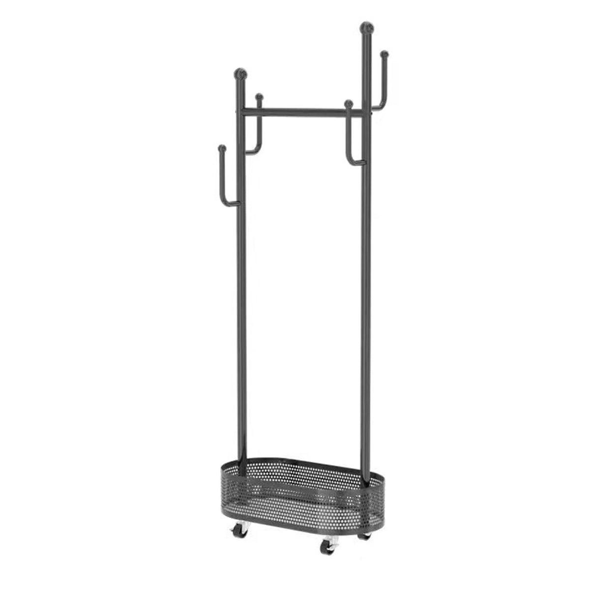 Portable Floor Coat Rack with Wheels for Bedroom
