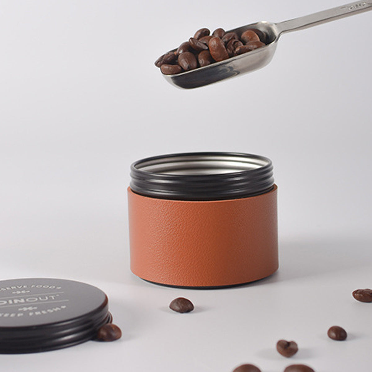 2pcs Mini Coffee Bean Storage Jars Airtight Set